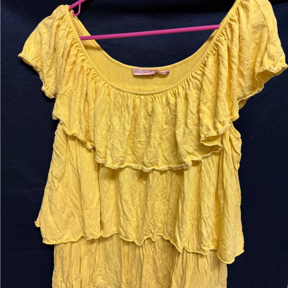 Buttercup Yellow Vintage Early 2000’s Y2K Juicy Couture Layered Top